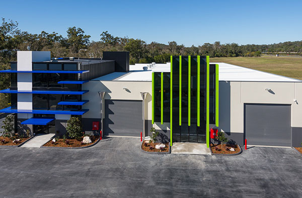 Aerial view of Havendeen Roofing warehouse and offices