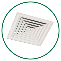 Insect Mesh CSR Edmonds Ventilation WHIRLY MATE CEILING GRILLE 350mm White 